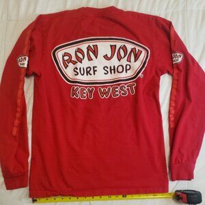 Men's Ron Jon Surf Shop Size S Long Sleeve T-Shirt Key West Red